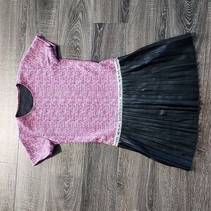 🦜 Italian tweed and vegan leather Dress 🦜